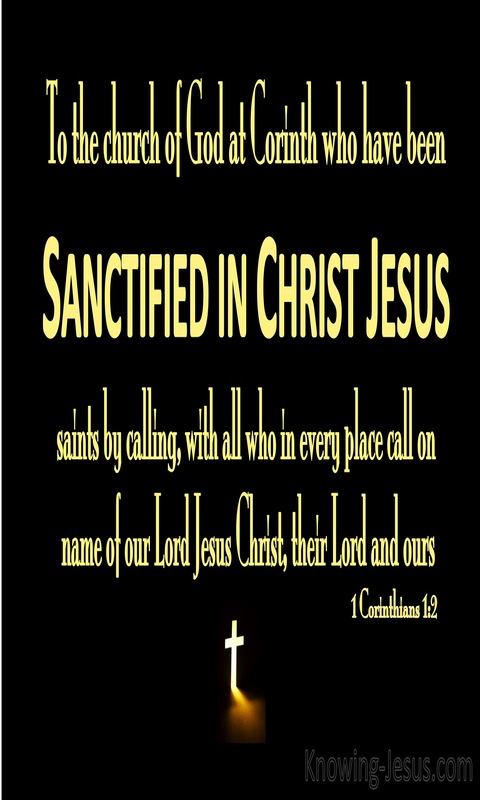 1 Corinthians 1:2 Sanctified In Christ Jesus (yellow)